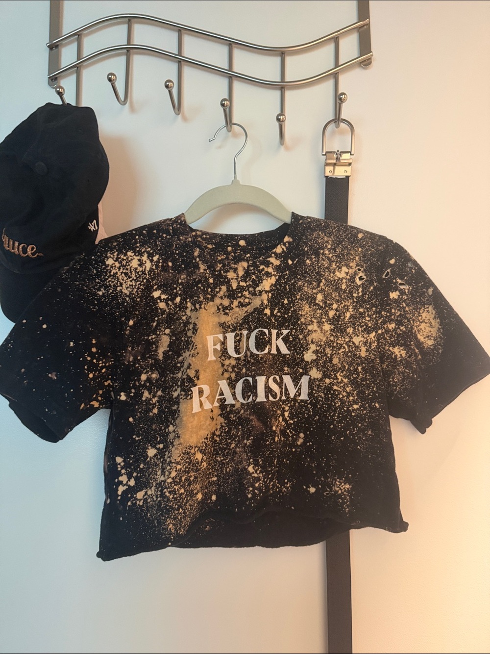 Black Bleached Graphic Tee -